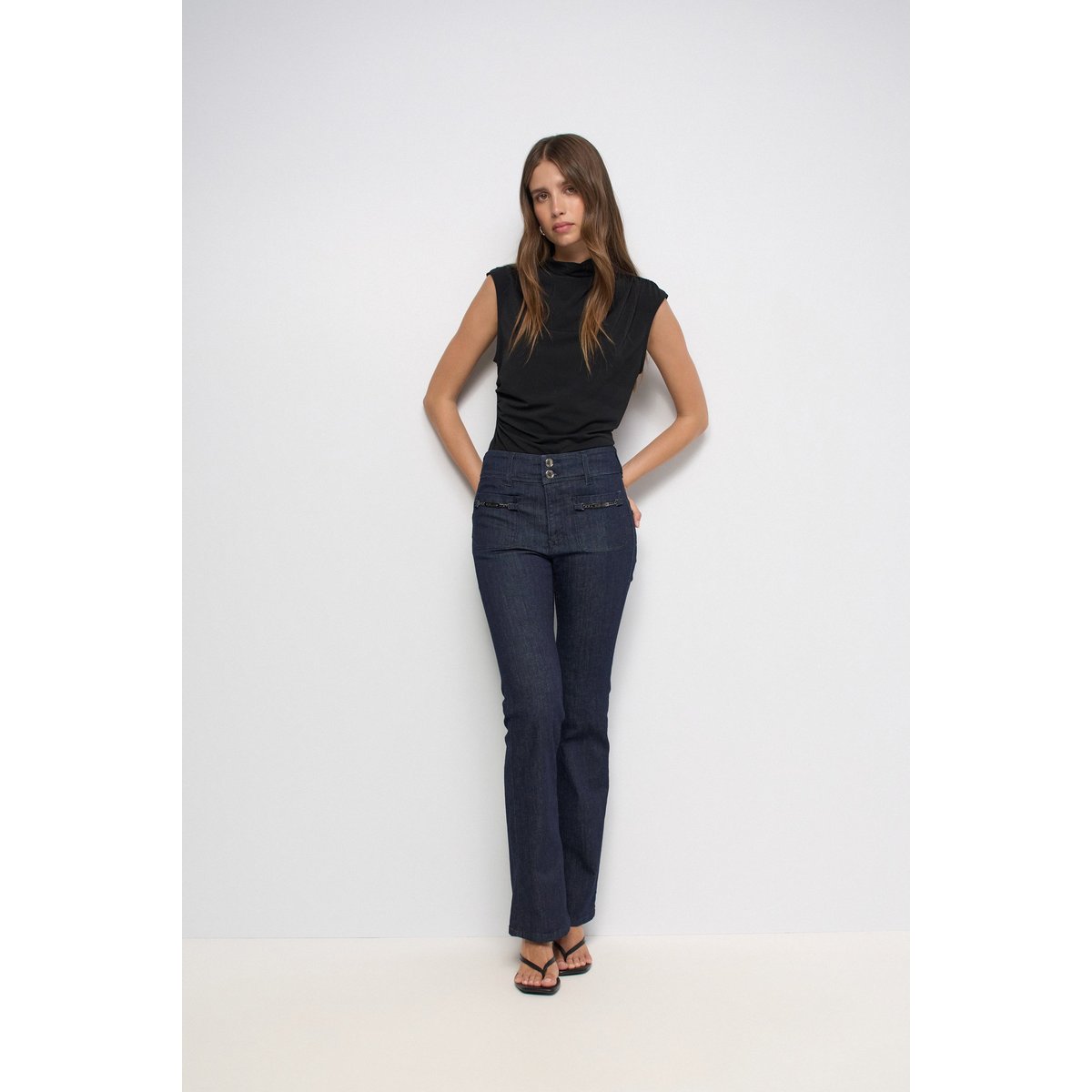 JEAN SECRET PUSH IN BOOTCUT bleu foncé, SALSA JEANS