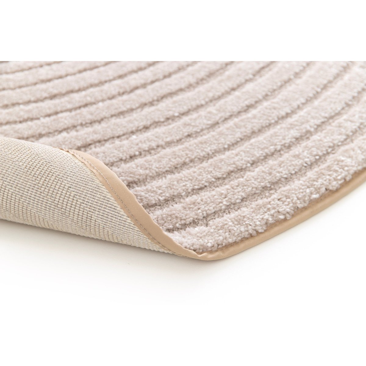 Tapis rond design avec effet sculpté CLEO beige sable, AFK LIVING