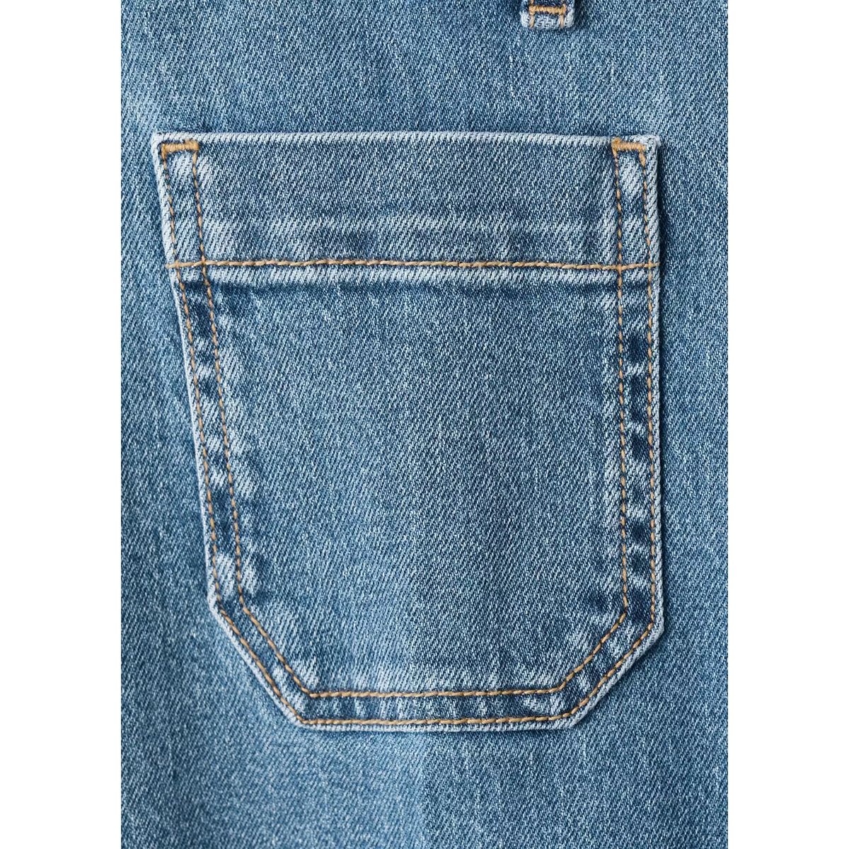 Jean large taille haute bleu moyen, MANGO