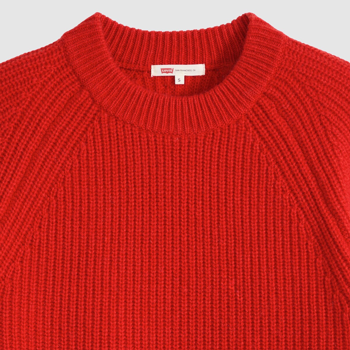 Pull col rond manches longues rouge, LEVI'S