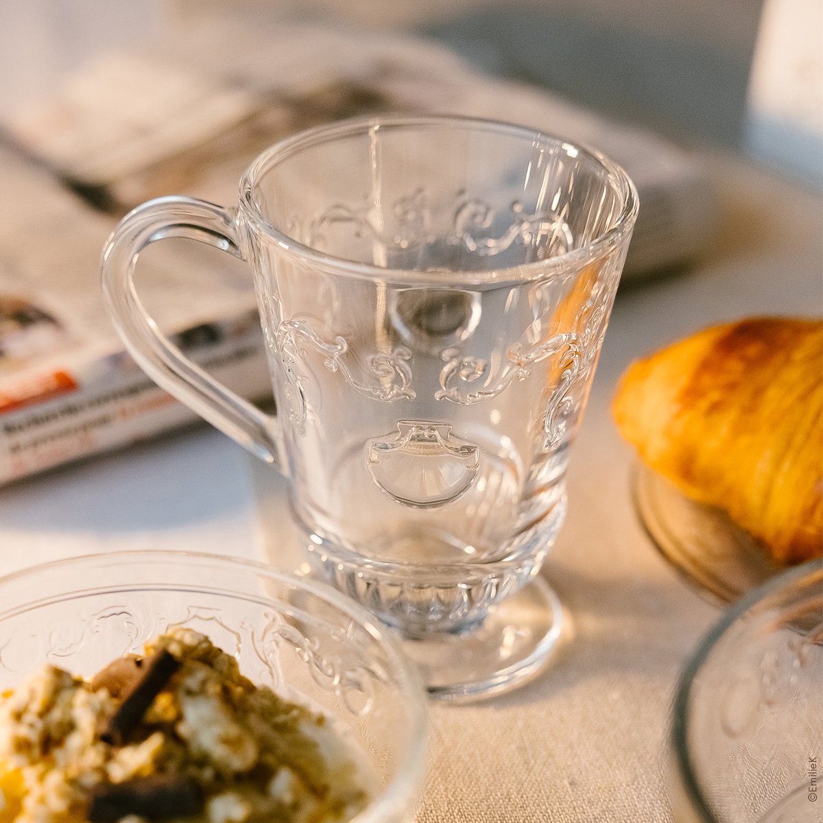 Lot de 6 mugs, VERSAILLES transparent, LA ROCHERE