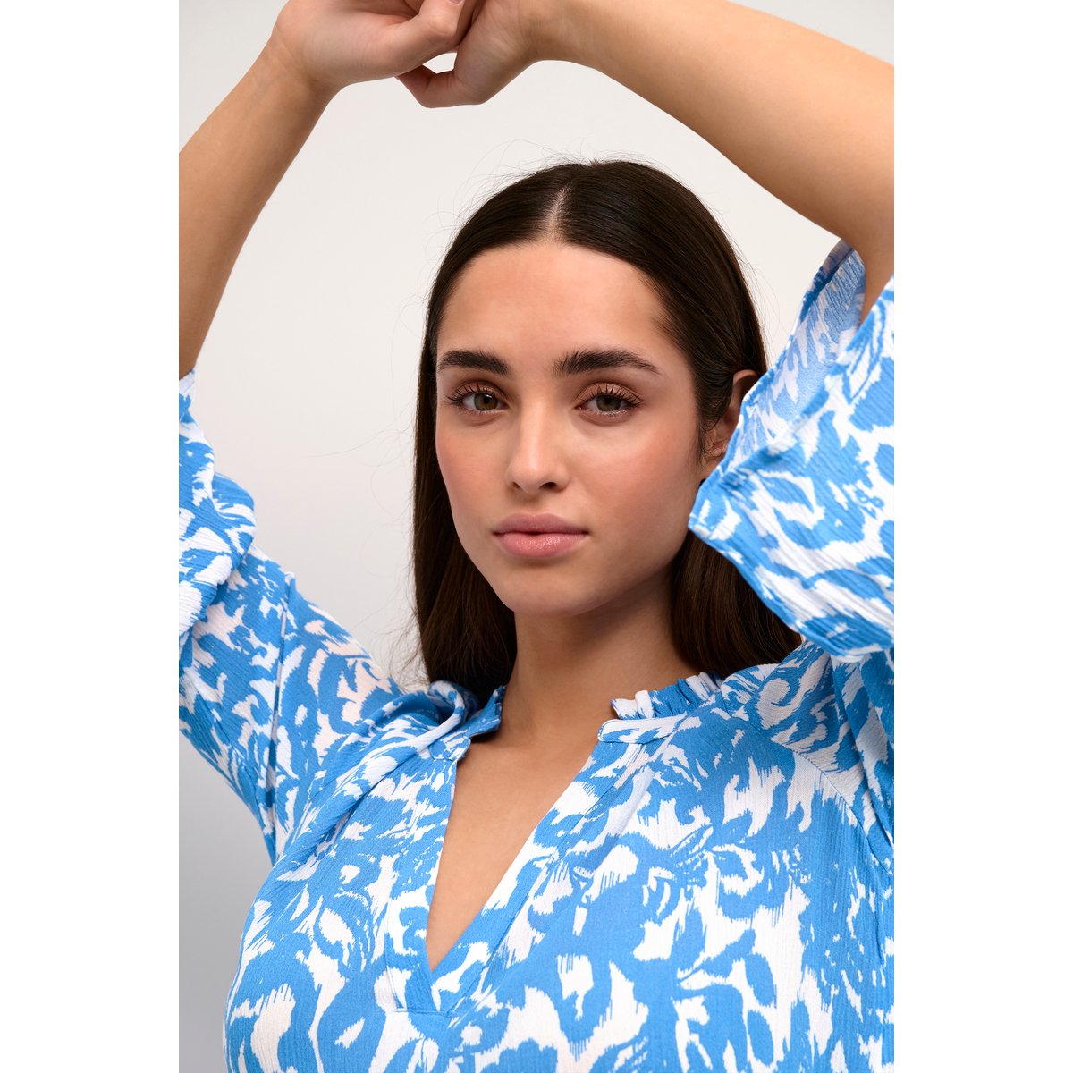 Robe rouge flower print, KAFFE