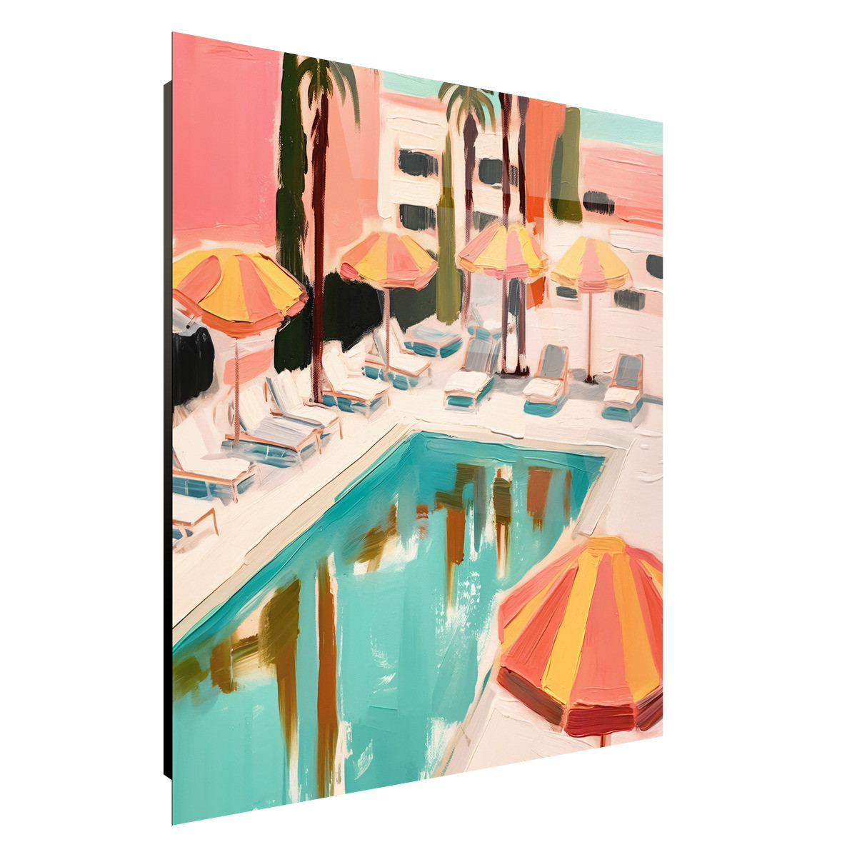 Tableau Sur Verre Synthétique Piscine Rétro Graphique ARCHITECTURE tableau en verre synthétique, CEANOTHE