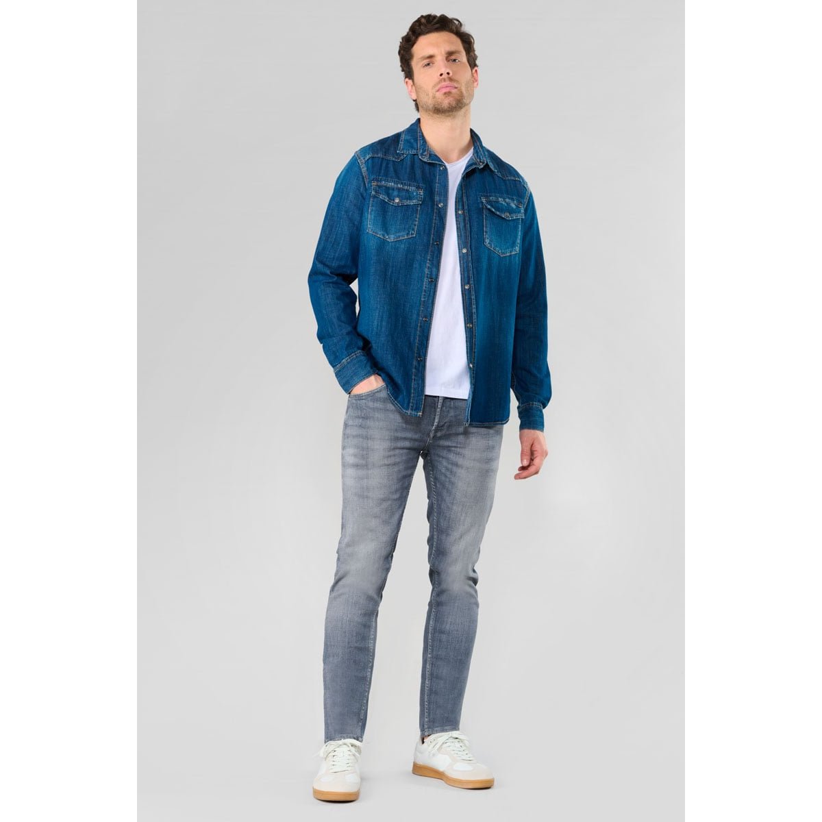Chemise en jeans JUANITO blue, LE TEMPS DES CERISES