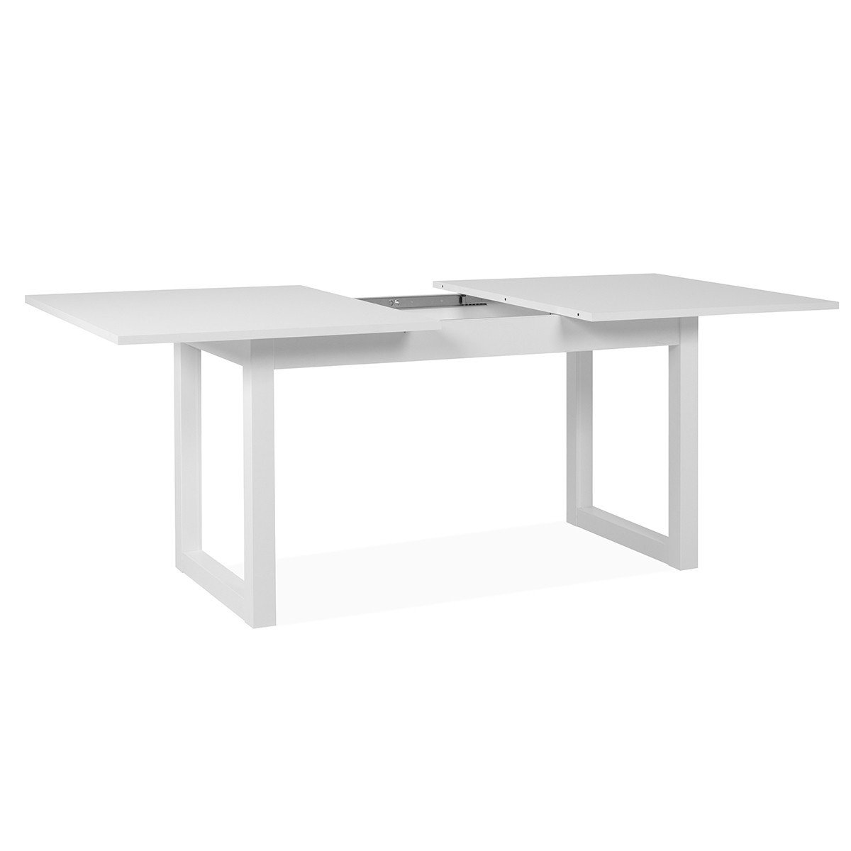 Table à manger extensible L160-200 cm - DENVER blanc, CALICOSY