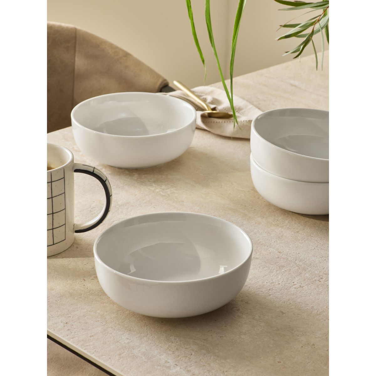 Bol moderna, lot de 4 blanc, NEXT