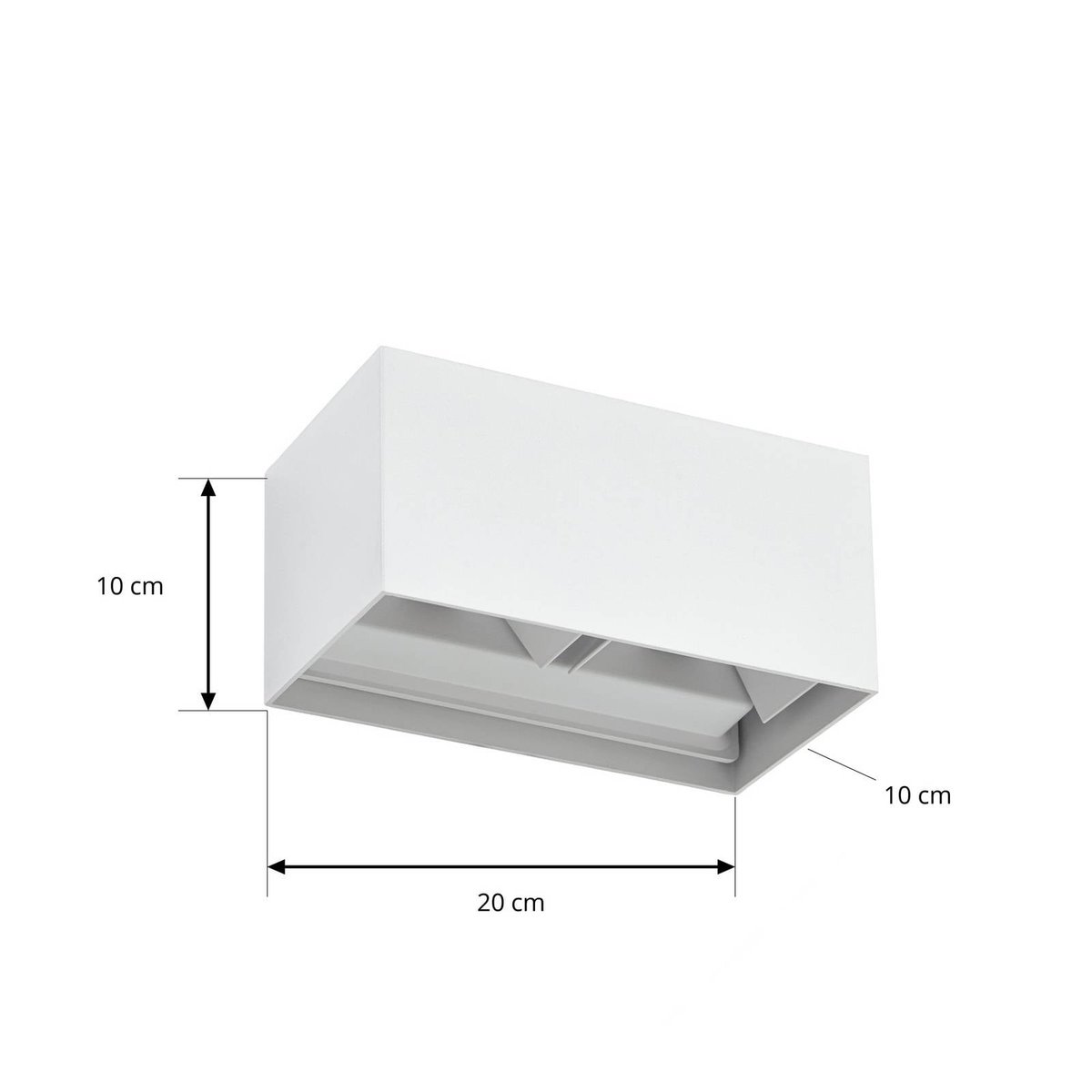 Applique extérieure en aluminium moderneLED blanc, LINDBY
