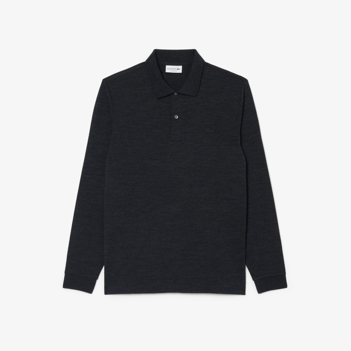 Polo manches longues laine regular fit gris-el6, LACOSTE
