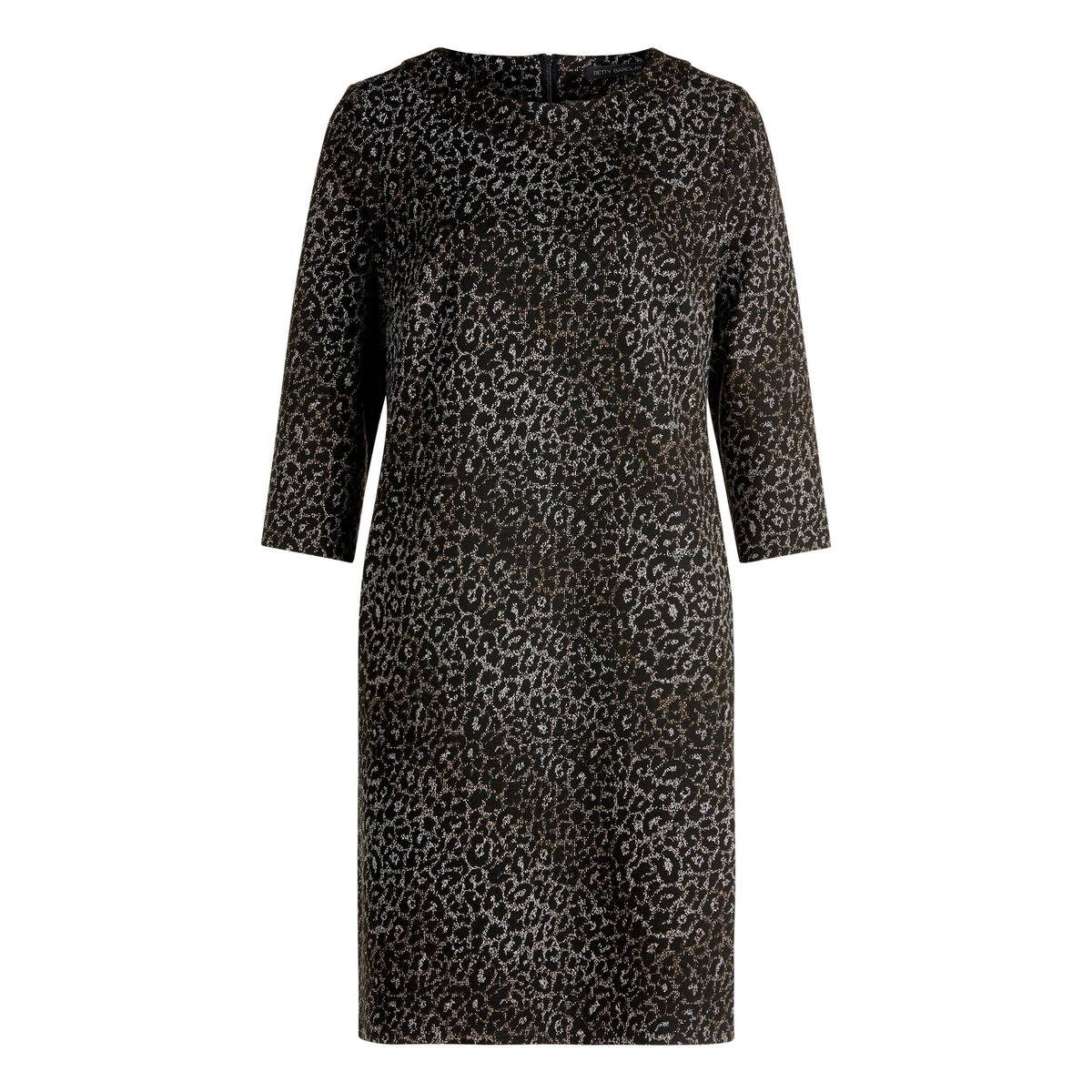 Robe en jersey longueur genoux noir/beige, BETTY BARCLAY