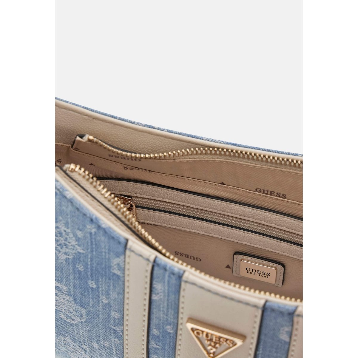 Sac À Épaule Noelle bleu clair, GUESS