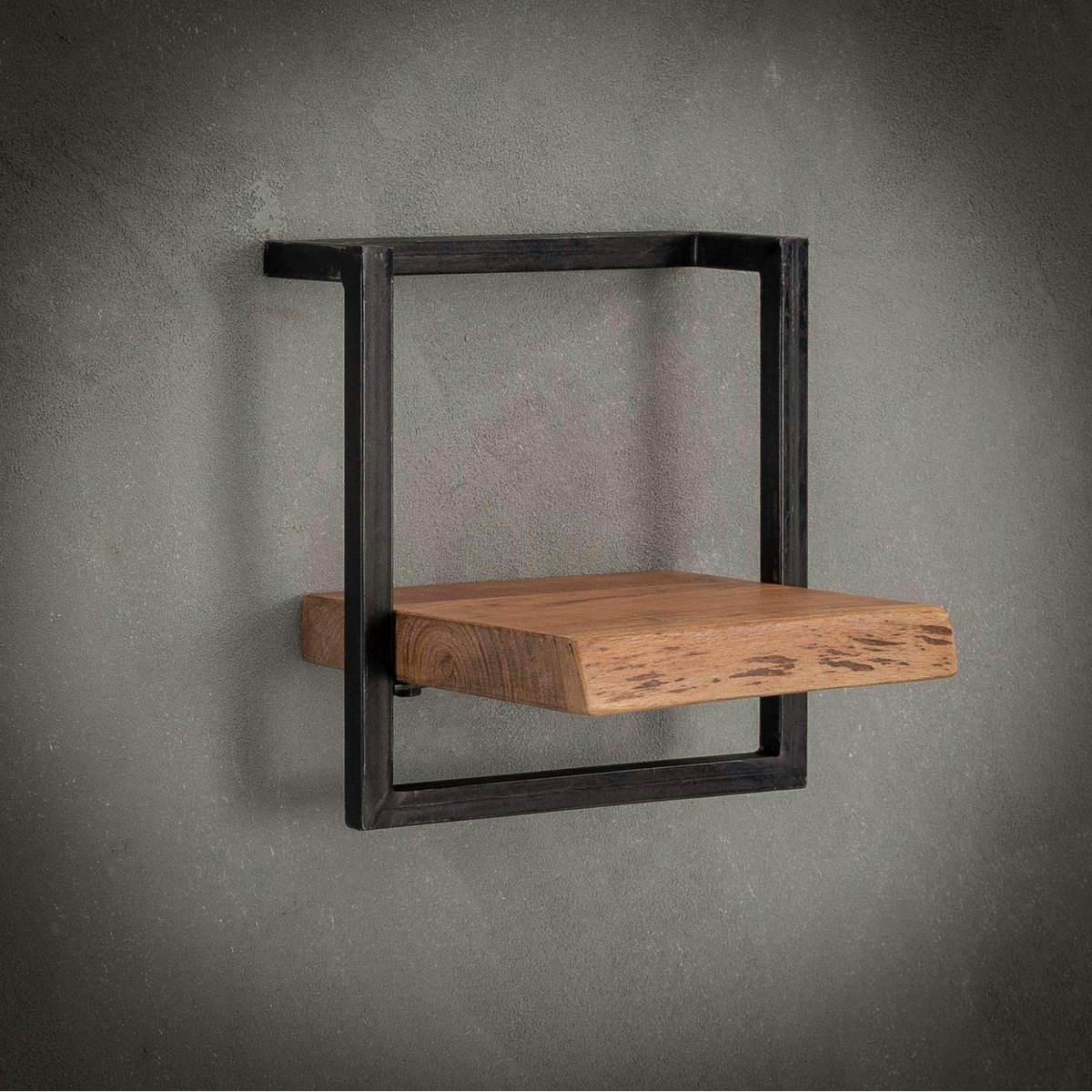 Etagère murale moderne bois et métal 30 cm MELBOURNE bois naturel, PIER IMPORT