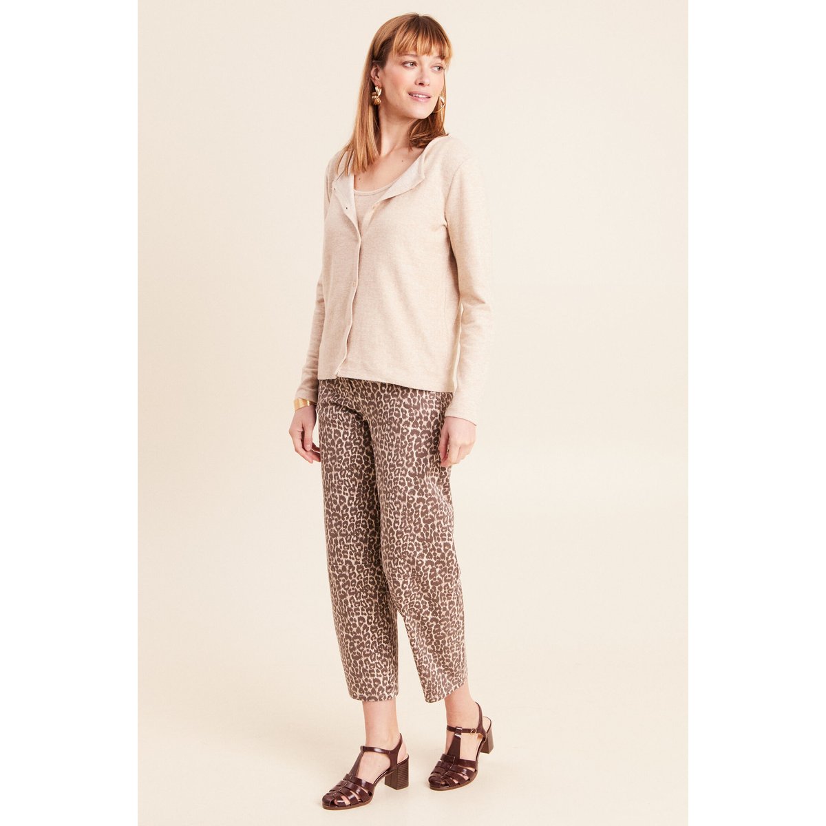 Pantalon magique Le Léger coupe barrel beige, BREAL