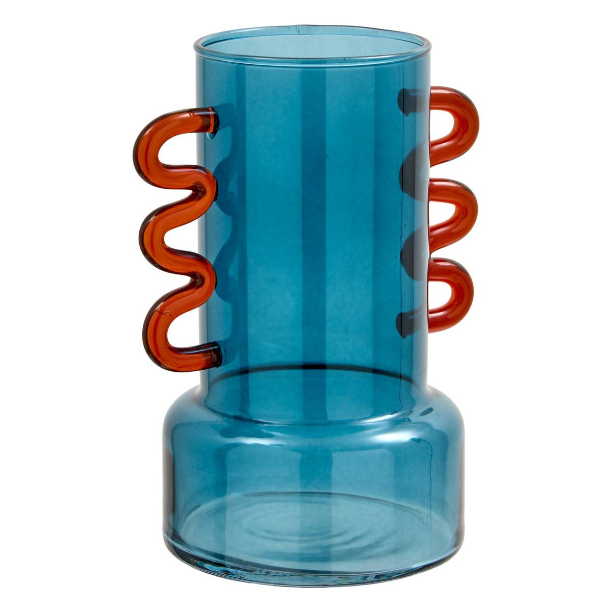 Vase avec anses H 17 cm HOMY orange, ATMOSPHERA