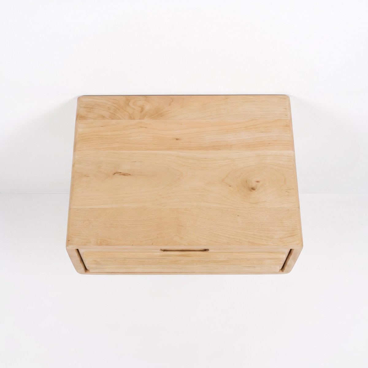 Table de chevet murale en bois de manguier - PABLO marron clair, MAISON PAVANE