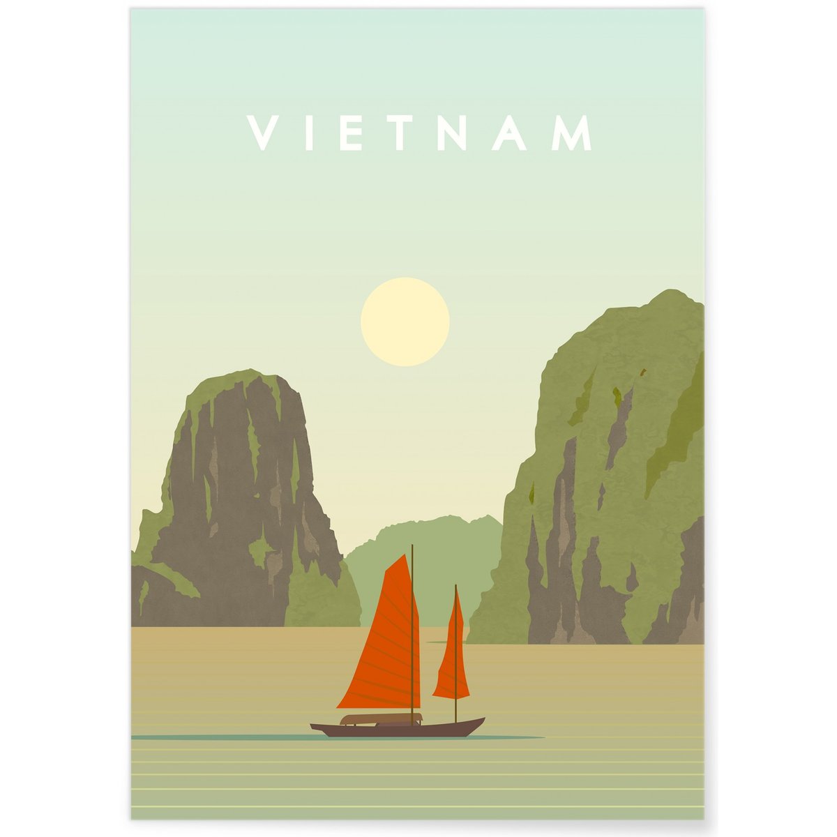 Poster Vietnam blanc, L'AFFICHERIE