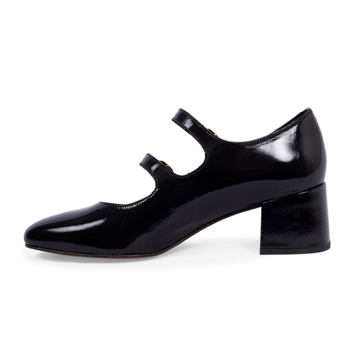 Babies talon Jeanne cuir vernis noir, JULES & JENN
