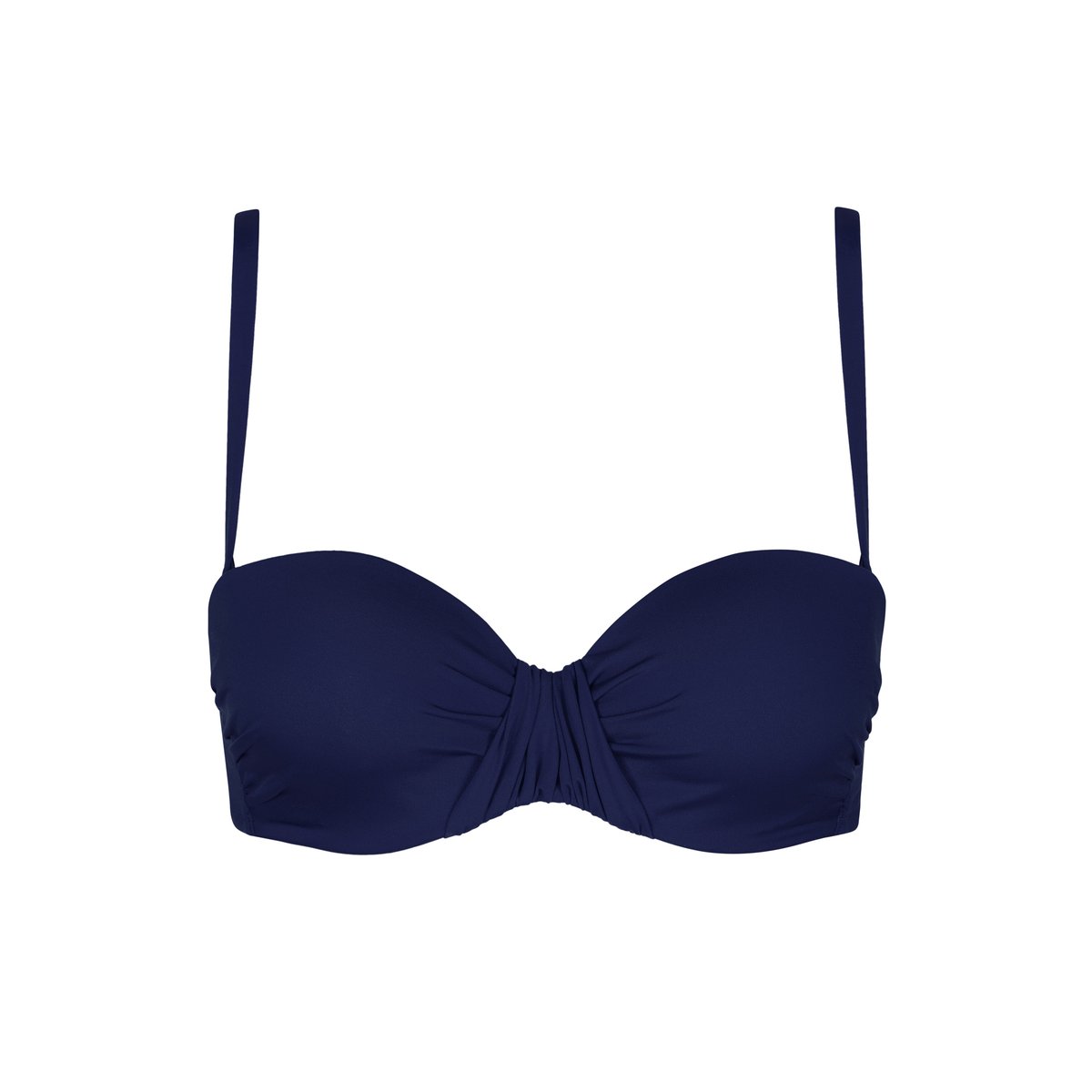 Haut maillot de bain bandeau préformé multipositions Okinawa bleu, LISCA
