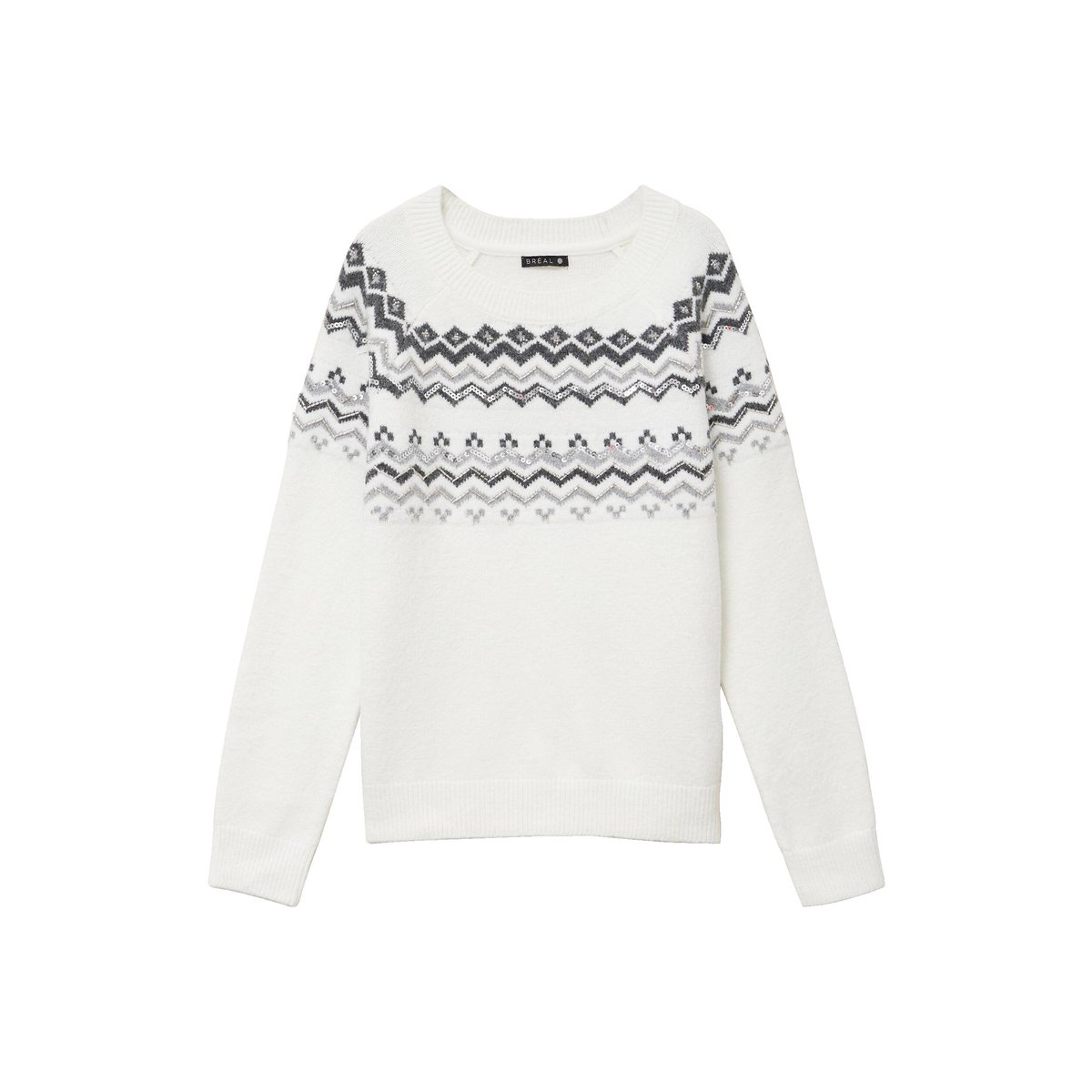 Pull col rond ecru, BREAL