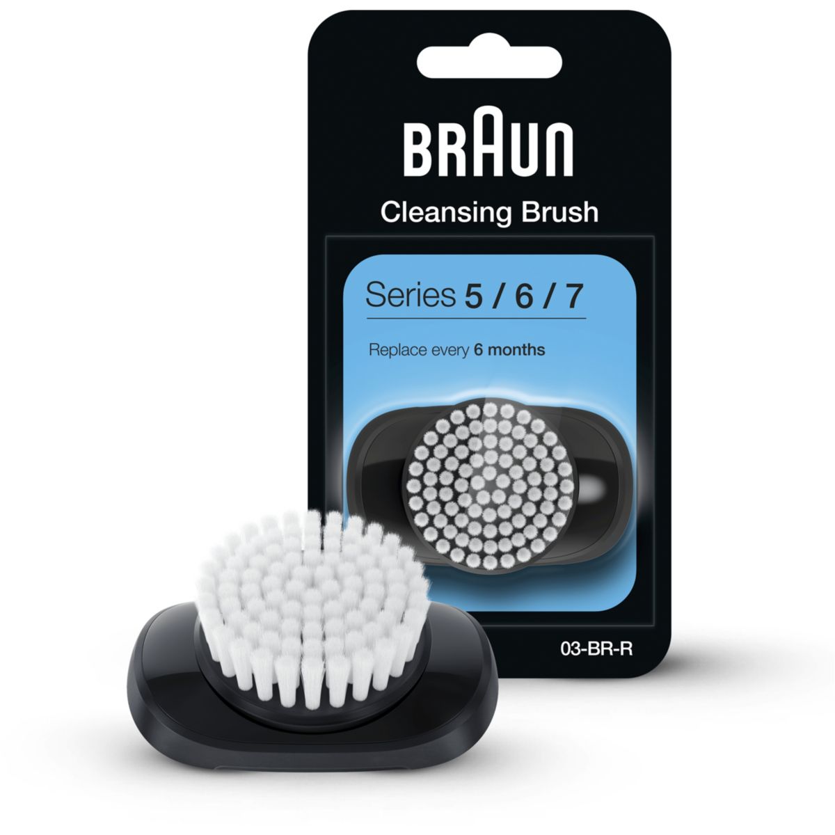 Brosse de rasage recharge brosse visage couleur unique, BRAUN
