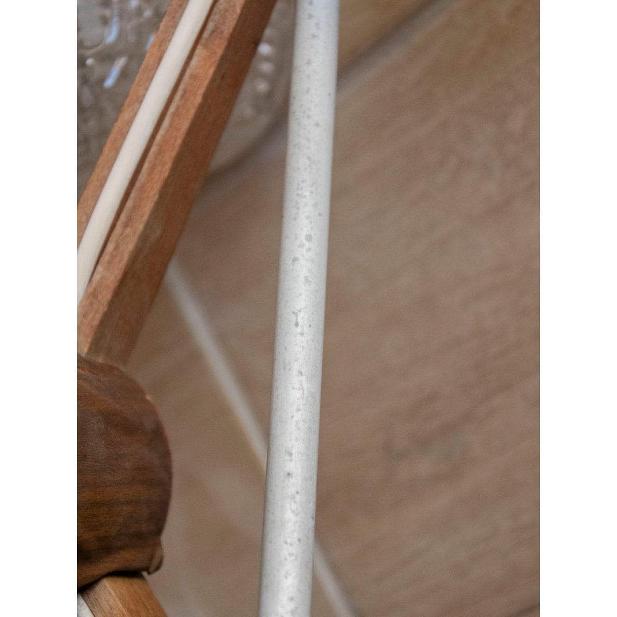 Suspension aux globes en verre texturé Sonia N°282 - Bon état transparent, DEBONGOUT
