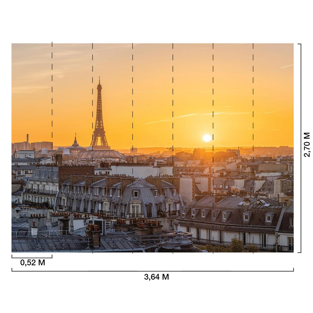 Papier peint Paris romantique intissé, HEXOA