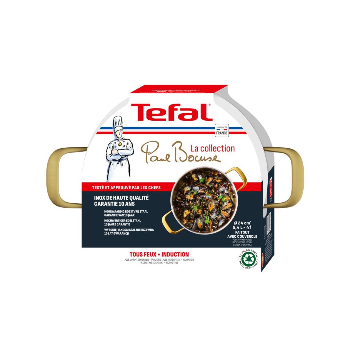 Faitout 24cm Edition Bocuse argenté, TEFAL