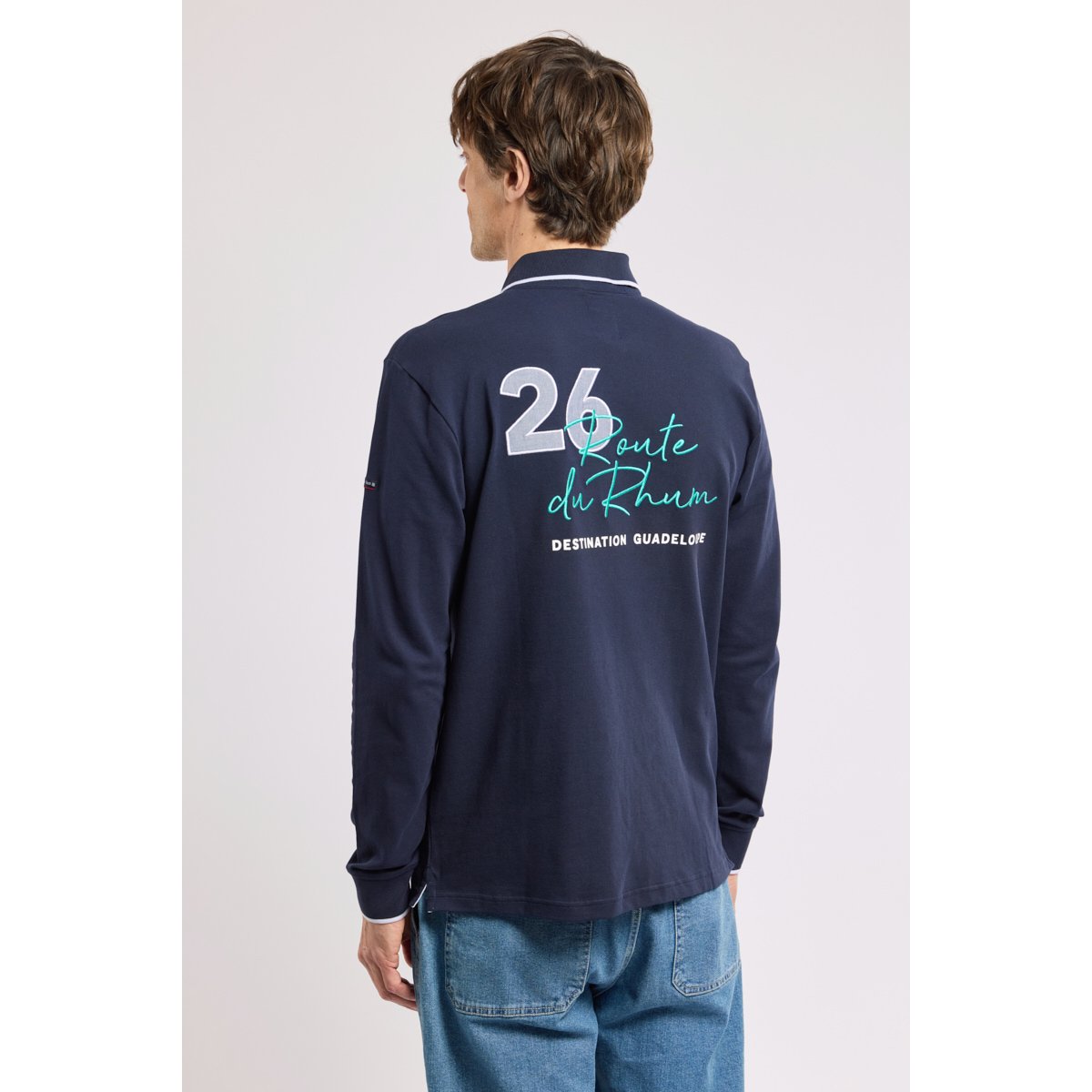 Polo brodé Homme - coton marine deep, ARMOR-LUX