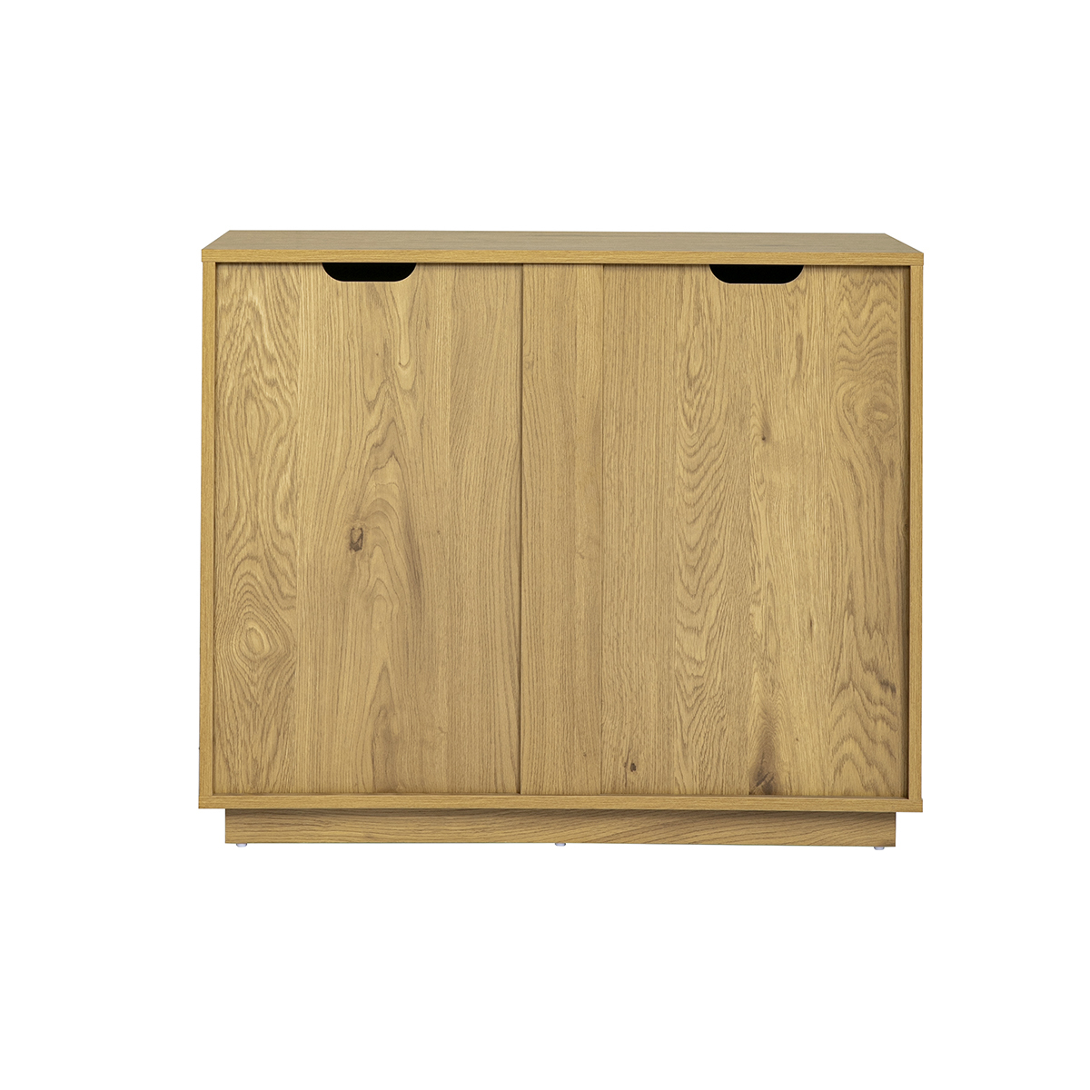 Buffet scandinave finition bois clair chêne 2 portes L90 cm MILLOR couleur unique, MILIBOO