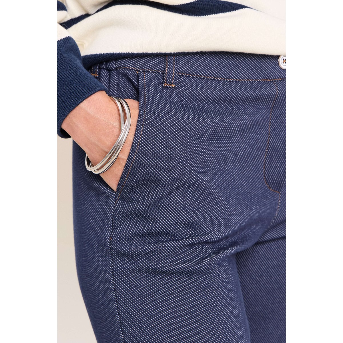 Jean large 7/8ème denim brut, BREAL