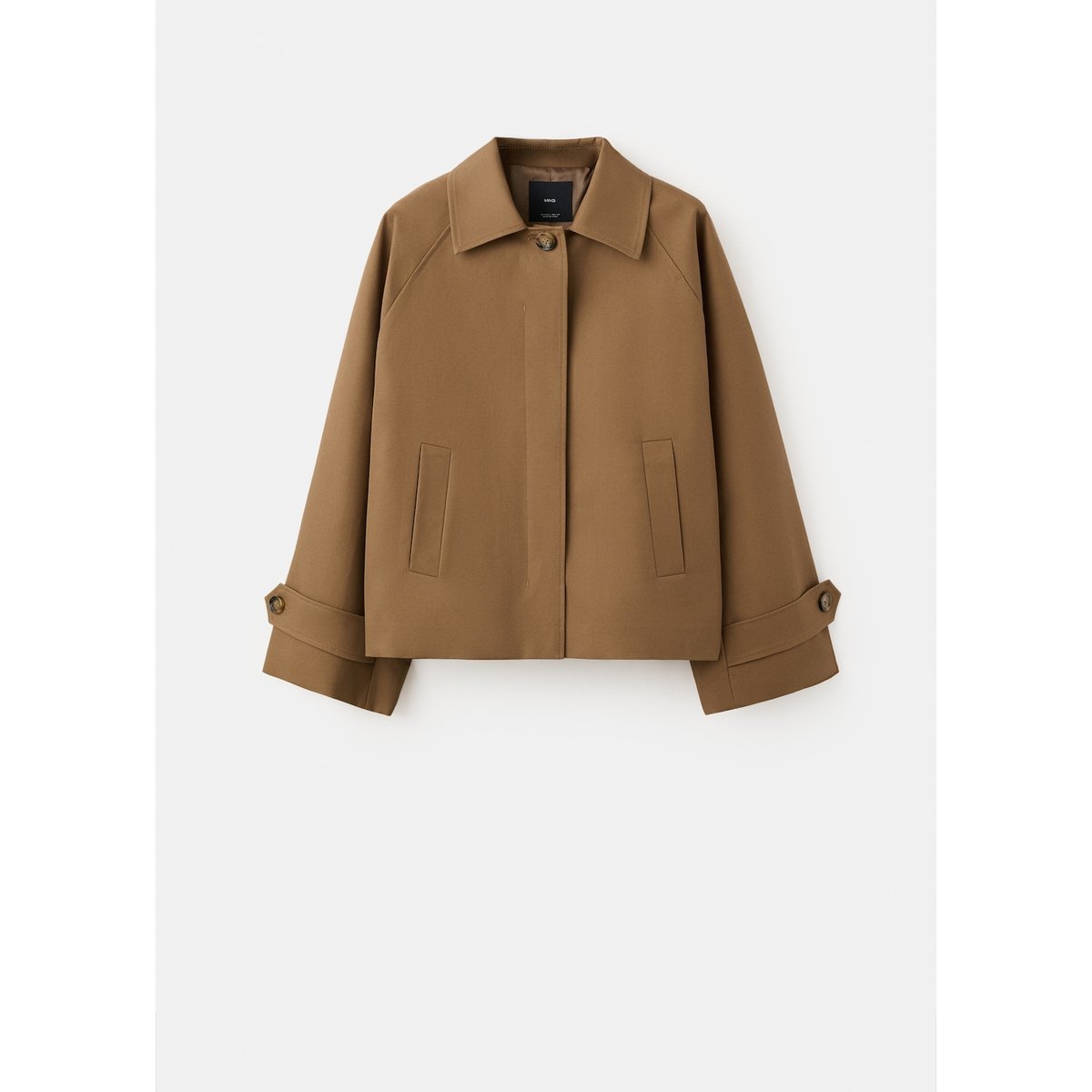 Trench court oversize marron moyen, MANGO