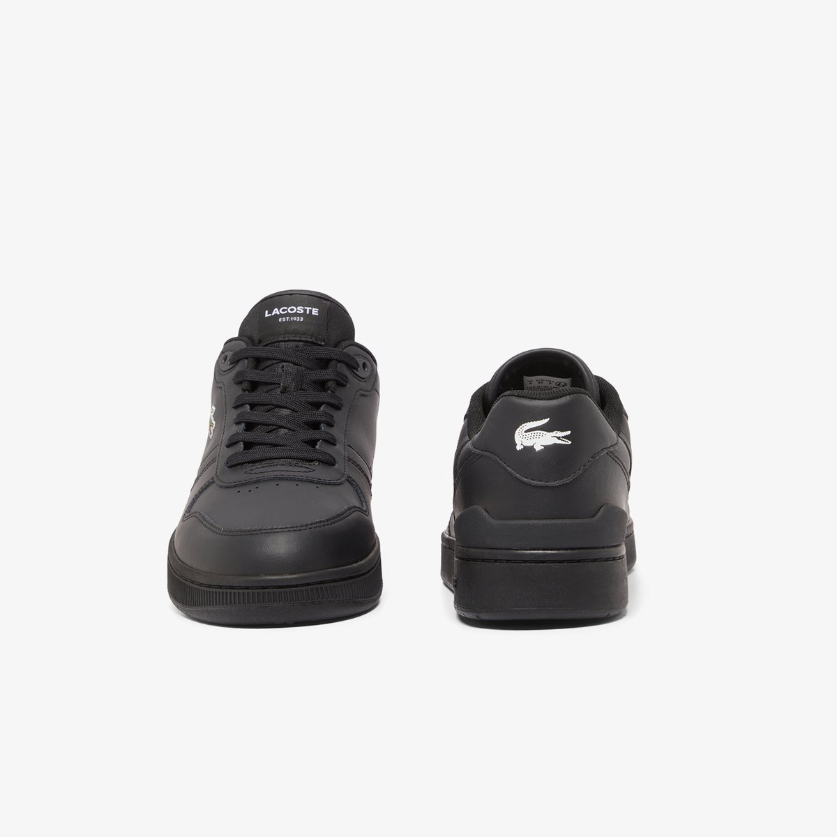 Sneakers T-Clip Set homme en cuir noir-02h, LACOSTE