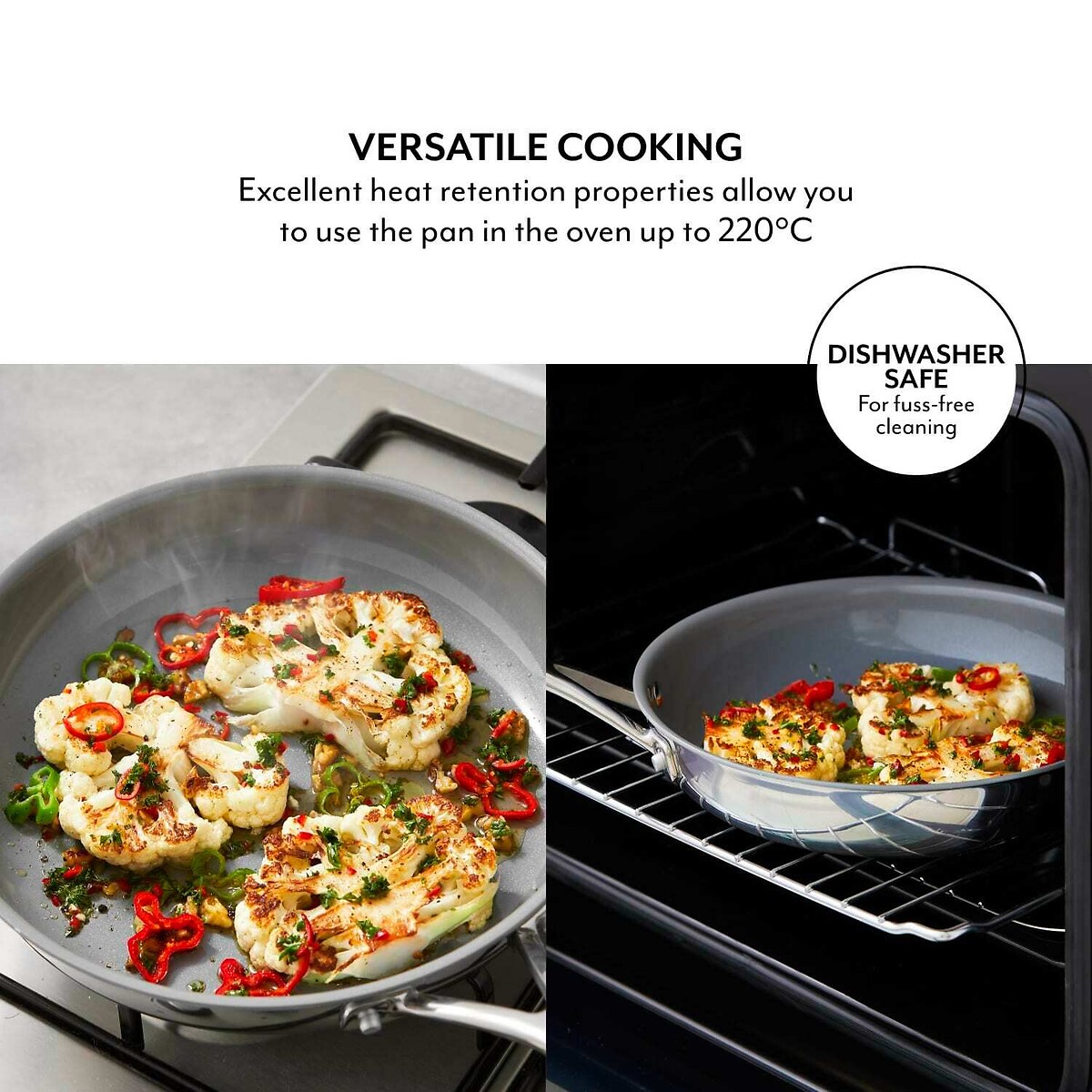 28cm SLT Core Tri-ply Frying Pan silver-coloured, SUR LA TABLE