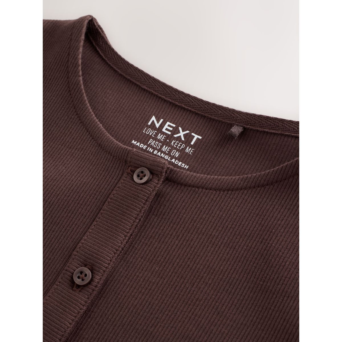 Cardigan côtelé à manches longues, lot de 2 crème/brun, NEXT