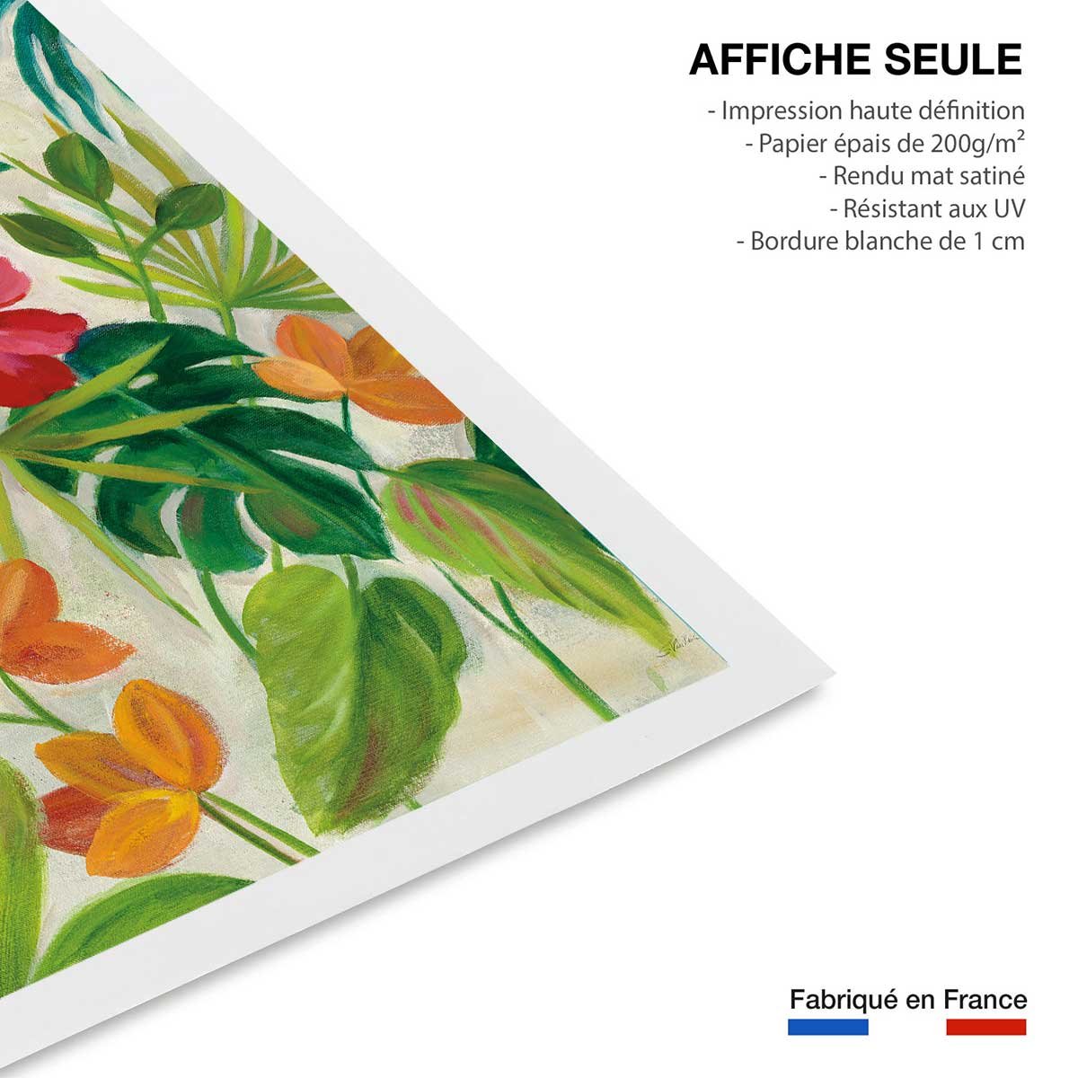Poster Jardin tropical affiche seule, HEXOA
