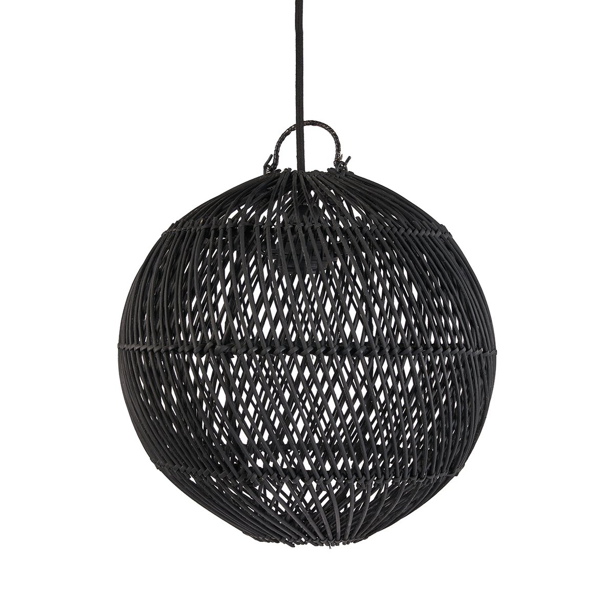 Suspension en rotin BUBBLE noir, BAZAR BIZAR