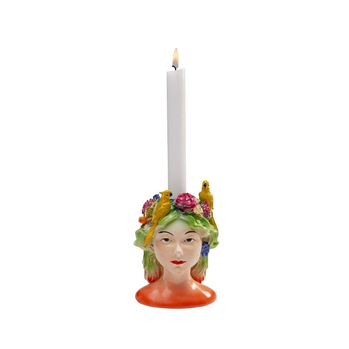 Chandelier femme et perroquets multicolore, KARE DESIGN