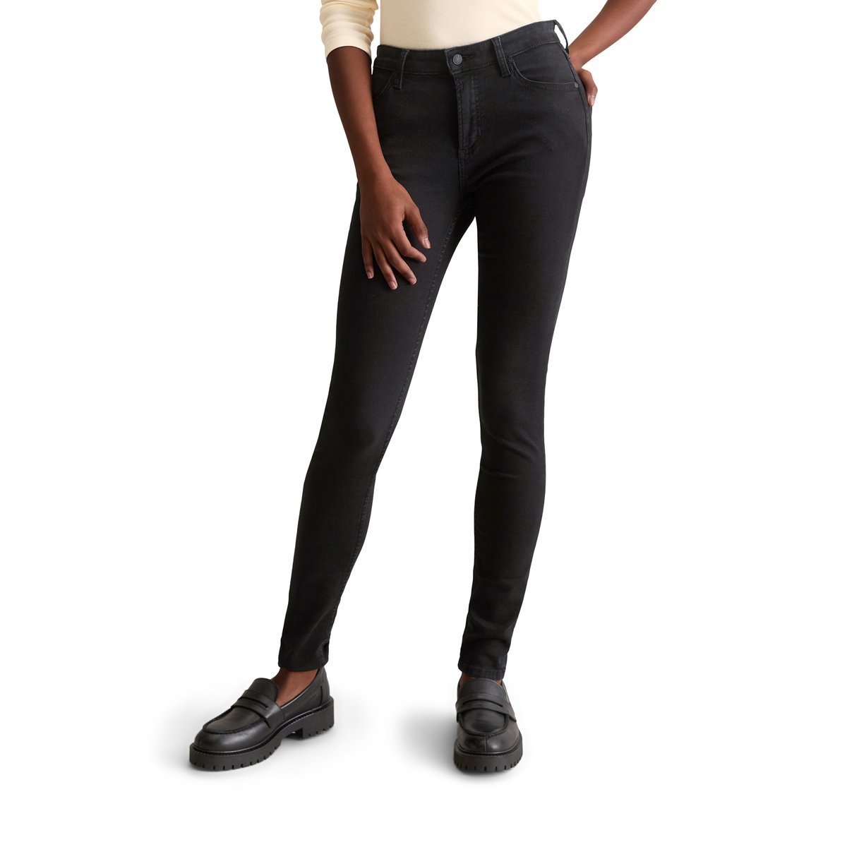 Jeans modèle Kaj skinny en mélange coton BIo stretch noir, MARC O’POLO DENIM