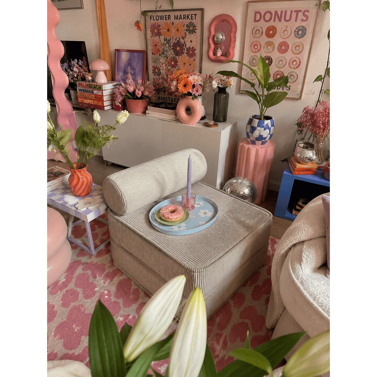 Fauteuil relaxation design moderne SURB crème, MEOW BABY