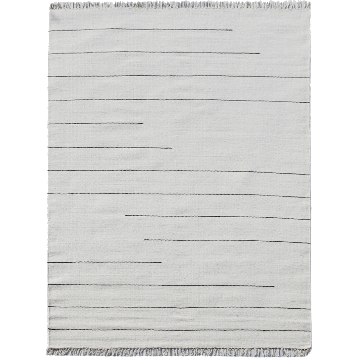 Tapis kilim fait main en laine motif simple PRAHA écru, gris, UN AMOUR DE TAPIS