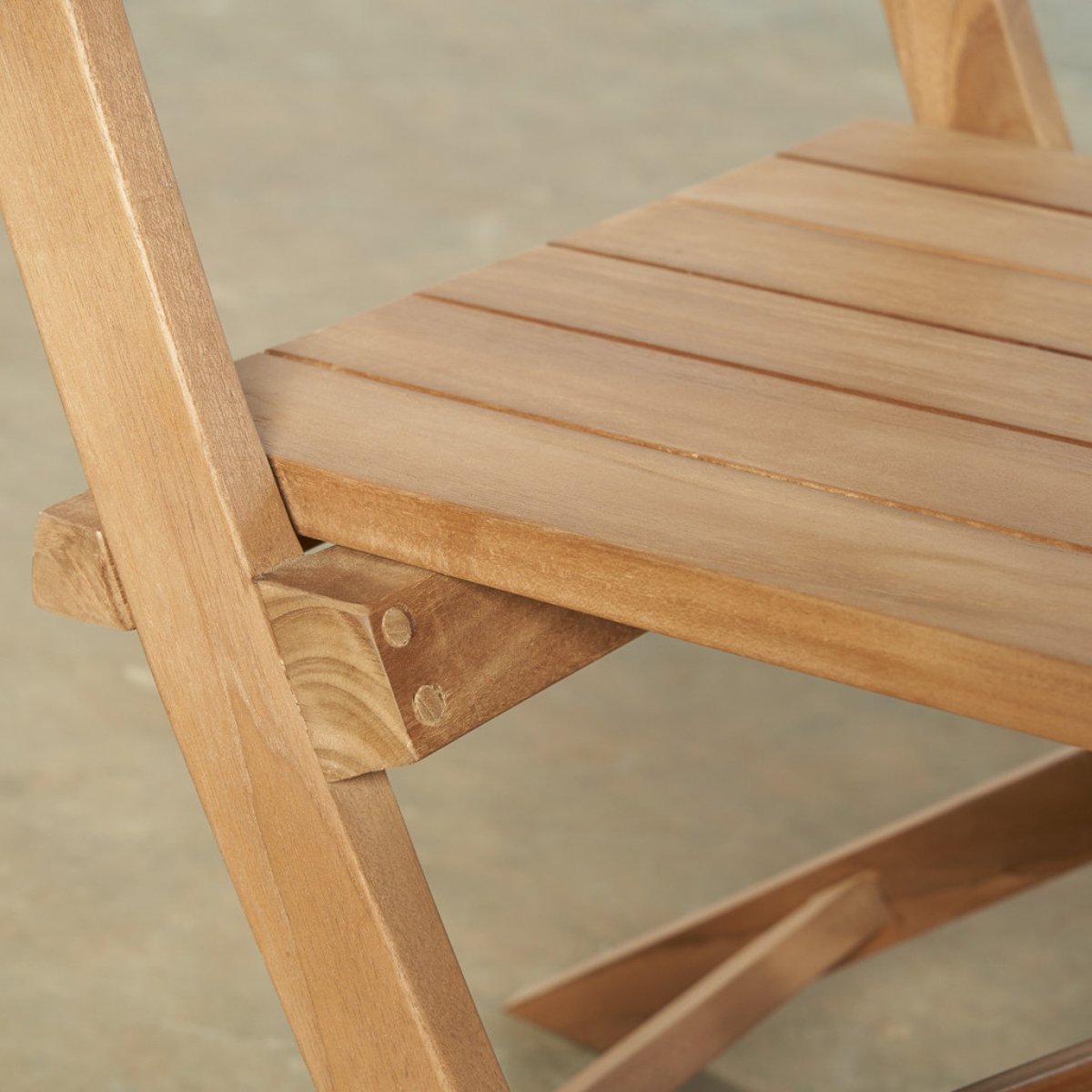 Ensemble table de jardin en teck Frida 200 et 6 chaises Tosca naturel, WANDA COLLECTION