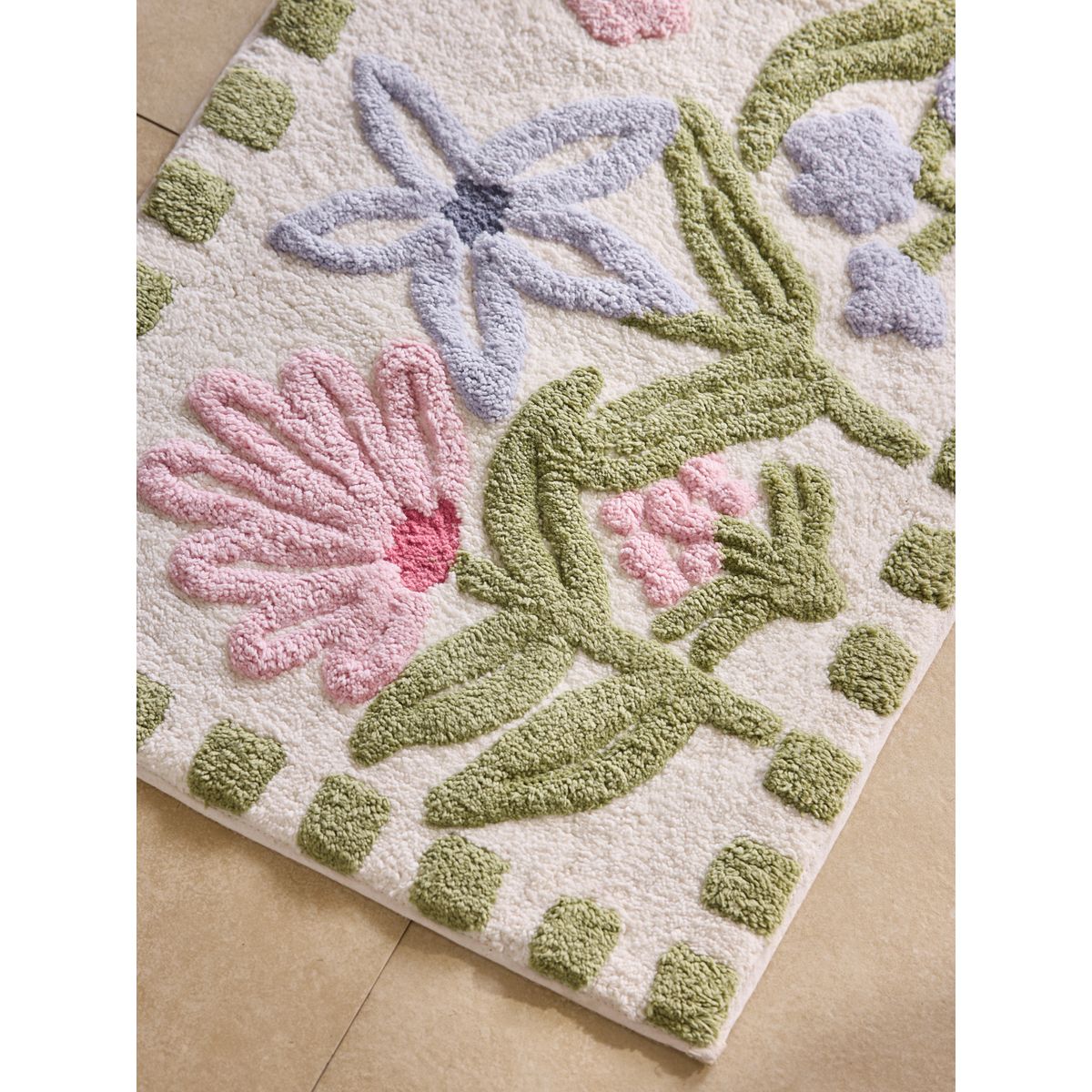 Tapis à imprimé floral aquarelle multi-couleurs, NEXT