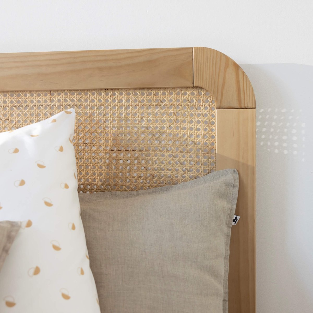 Tête de lit en cannage et bois - Smoothcloud bois naturel, TERRE DE NUIT