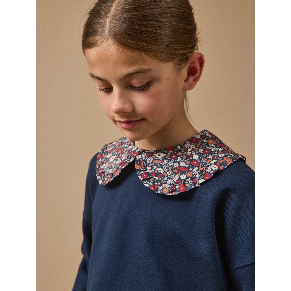 Sweat col Liberty marine, CYRILLUS