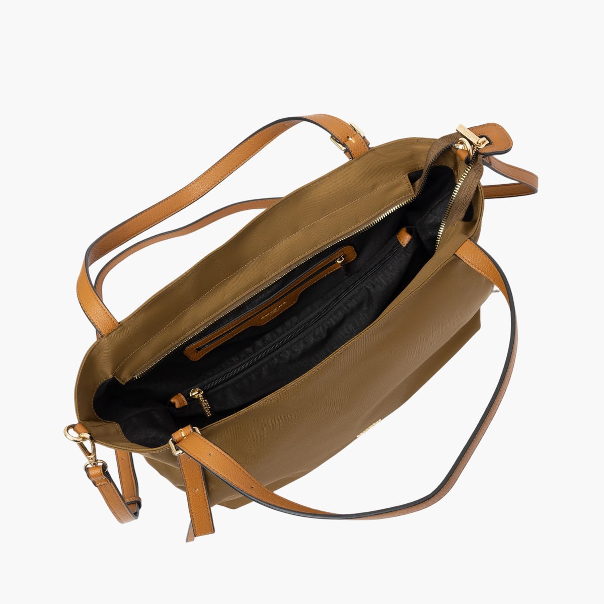 Grand sac shopper L en nylon Teralia doré,kaki, LOLLIPOPS