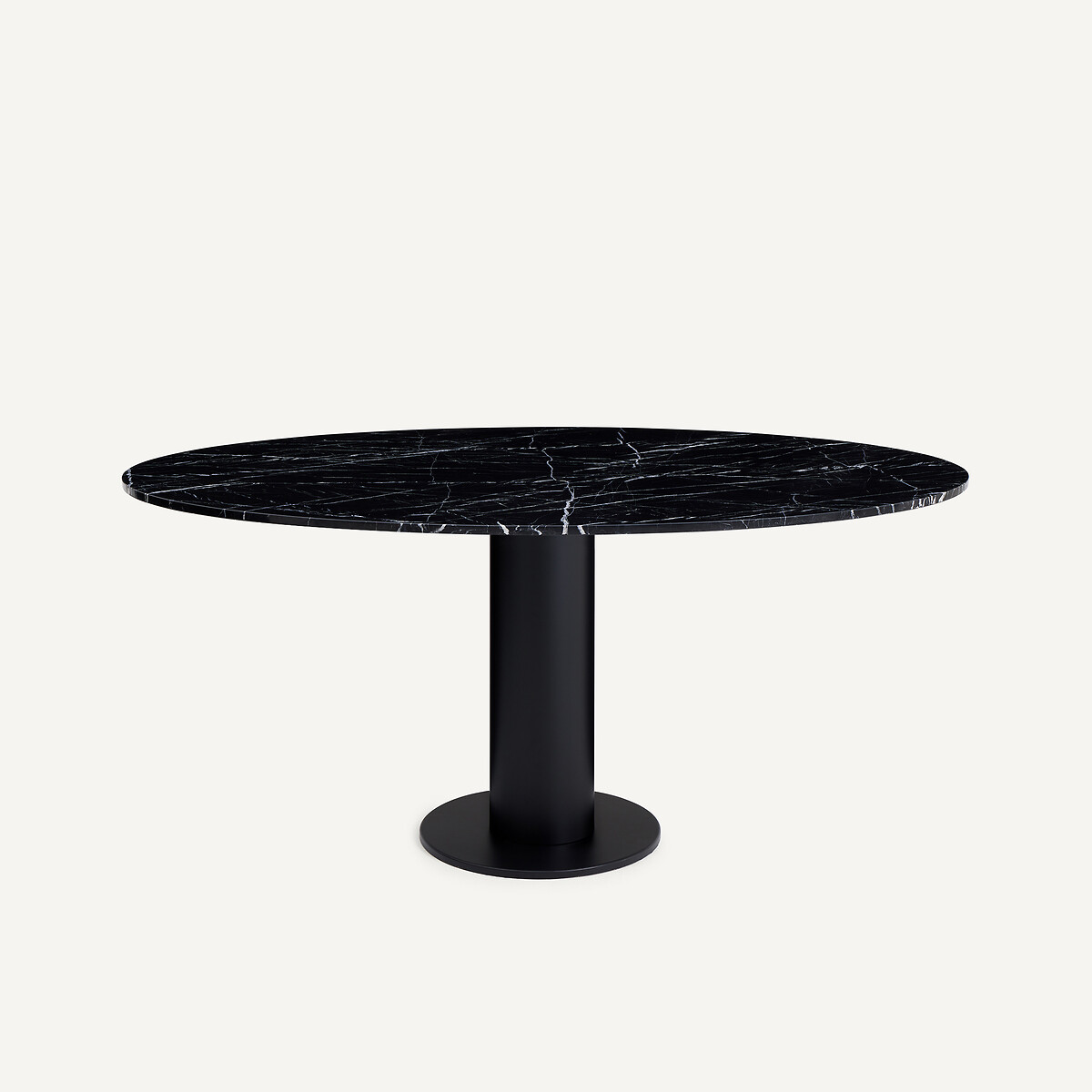 Ellipsenförmige Tischplatte aus Marmor L170 cm, Elipso marmor schwarz, AM.PM
