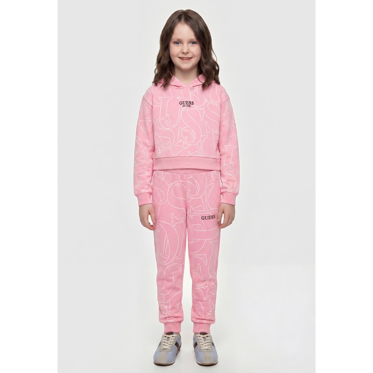Pantalon Avec Logo Intégral rose, GUESS KIDS