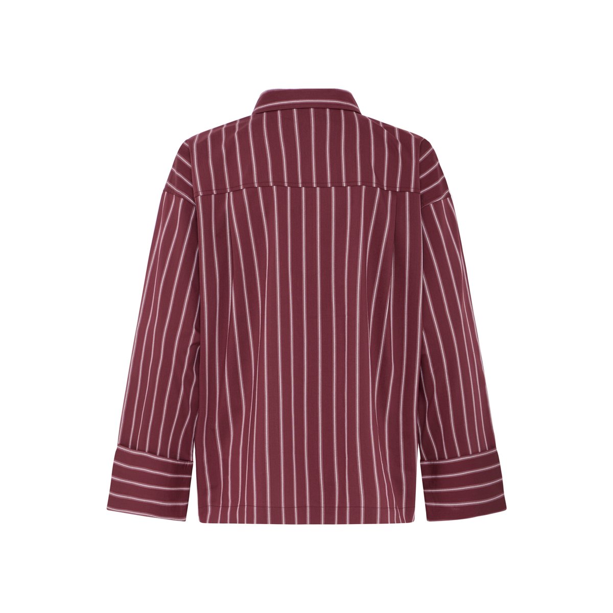 Chemise à manches longues rouge lulao stripe, ICHI