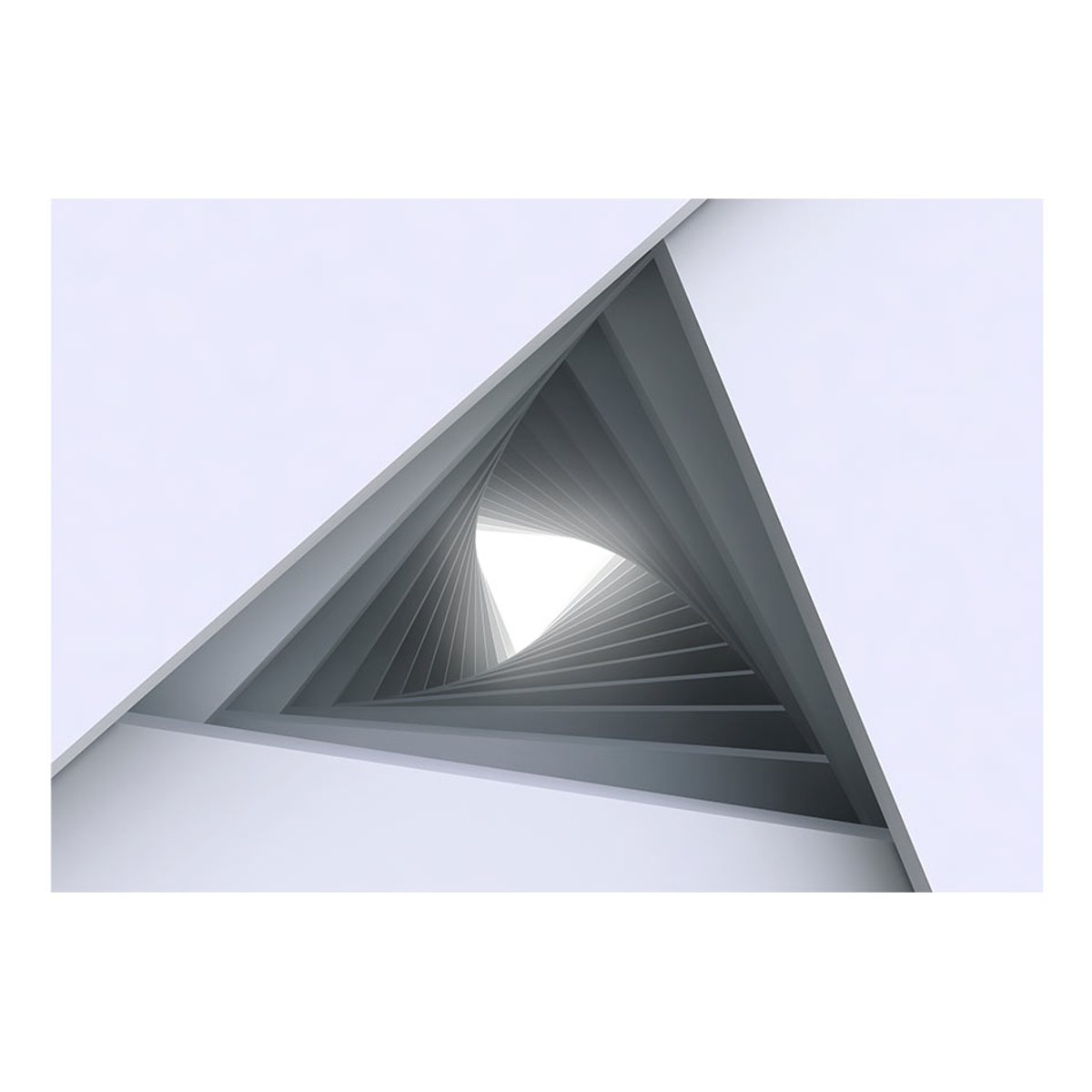 Papier peint intissé panoramique Abstractions Tunnel to the future gris / argent, EDEN