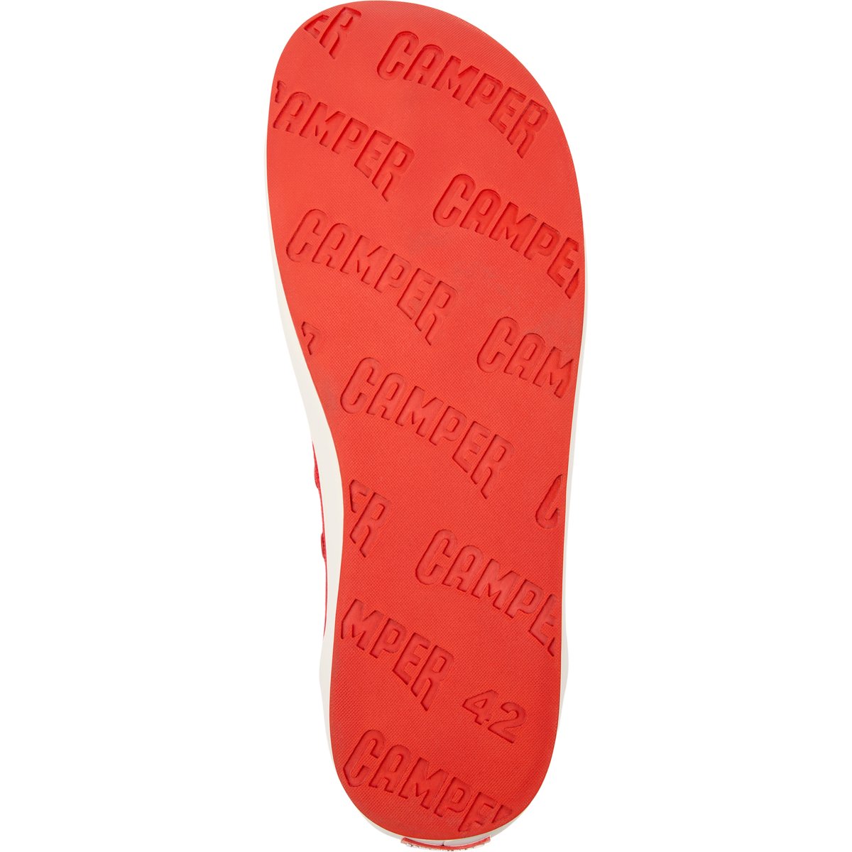 Baskets Cuir PEU RAMBLA II TWINS rouge moyen, CAMPER