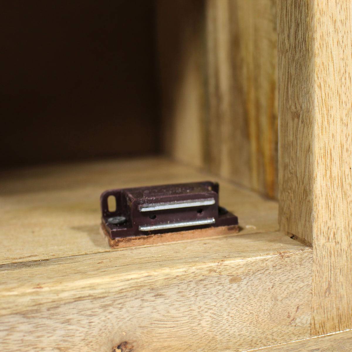 Chevet en bois de manguier SAHARA gris, MADE IN MEUBLES